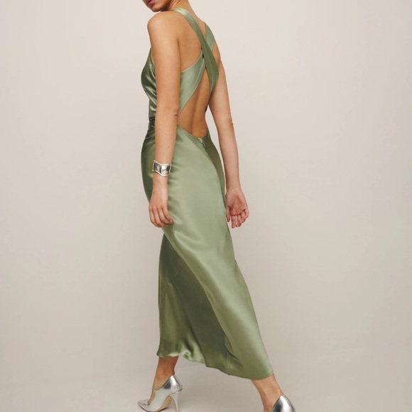 silky REFORMATION CASSETTE DRESS - BROWN (croissant) - Picture 5 of 7